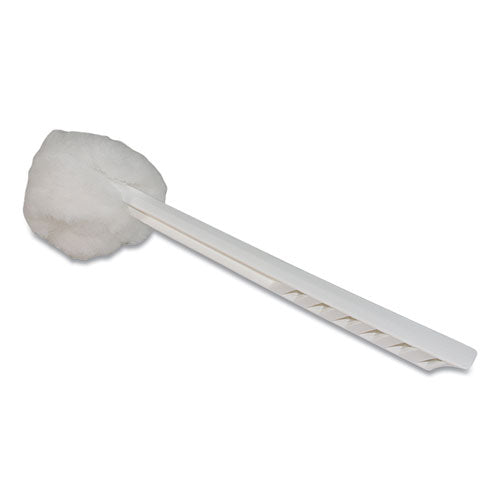 Deluxe Toilet Bowl Mop, 10" Handle, 4.5" Mop Head, White, 25/Carton-(IMP2042591)