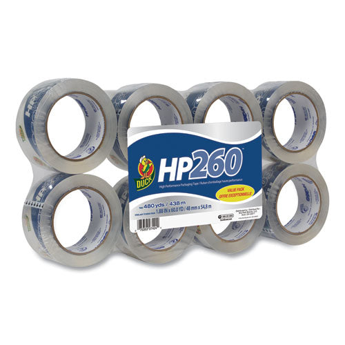 HP260 Packaging Tape, 3" Core, 1.88" x 60 yds, Clear, 8/Pack-(DUC0007424)
