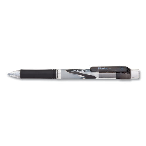 .e-Sharp Mechanical Pencil, 0.5 mm, HB (#2.5), Black Lead, Black Barrel, Dozen-(PENAZ125A)