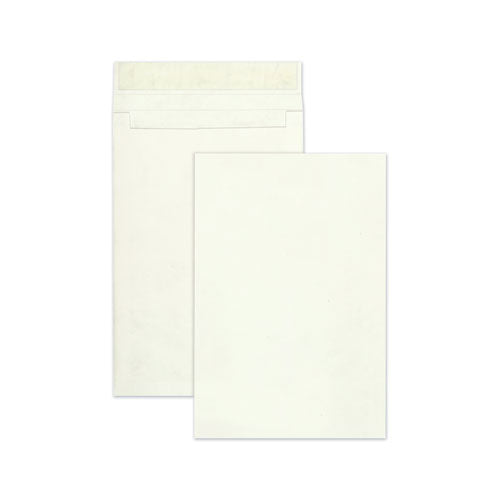 Lightweight 14 lb Tyvek Open End Expansion Mailers, #15 1/2, Cheese Blade Flap, Redi-Strip Closure, 12 x 16, White, 25/Box-(QUAR4292)