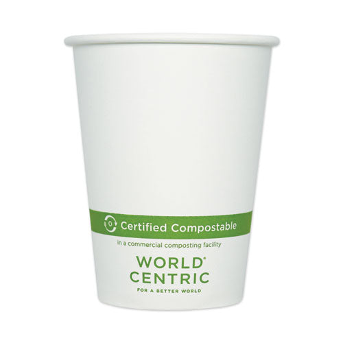 Paper Hot Cups, 12 oz, White, 1,000/Carton-(WORCUPA12)