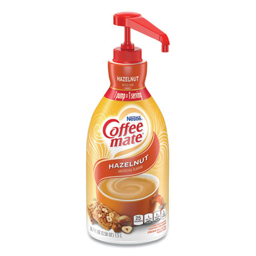 Liquid Coffee Creamer, Hazelnut, 1500mL Pump Bottle-(NES31831)