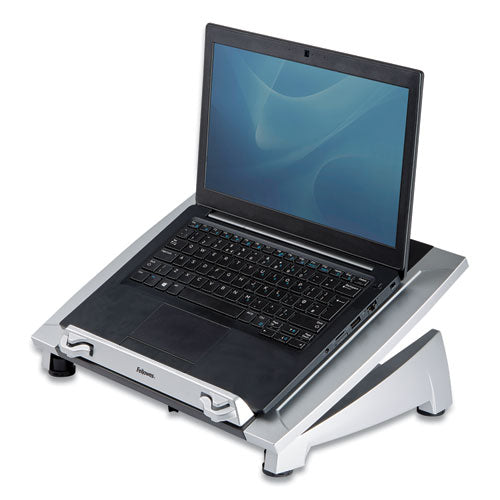 Office Suites Laptop Riser Plus, 15.06" x 10.5" x 6.5", Black/Silver, Supports 10 lbs-(FEL8036701)