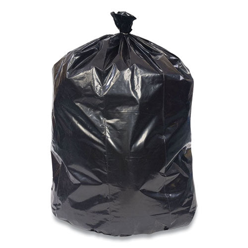 High-Density Can Liners, 56 gal, 16 mic, 43" x 48", Black, 25 Bags/Roll, 8 Rolls/Carton-(CWZ168571)