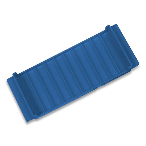 Stackable Plastic Coin Tray, Nickels, 10 Compartment, Denomination and Capacity Etched On Side, Blue-(CNK560561EA)