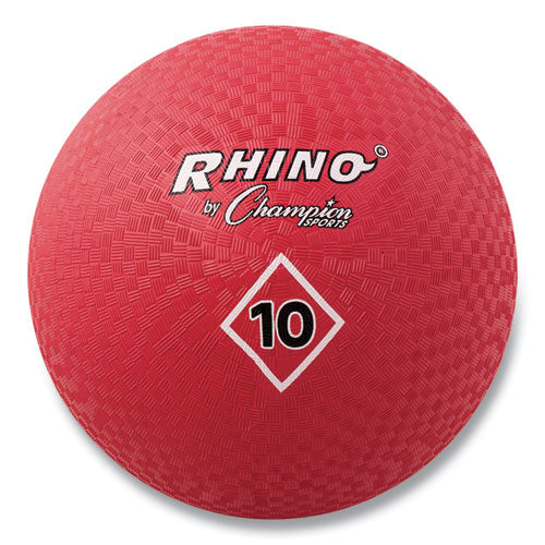 Playground Ball, 10" Diameter, Red-(CSIPG10)