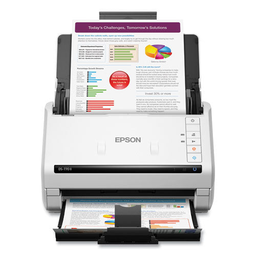DS-770 II Color Duplex Document Scanner, 600 dpi Optical Resolution, 100-Sheet Duplex Auto Document Feeder-(EPSB11B262201)