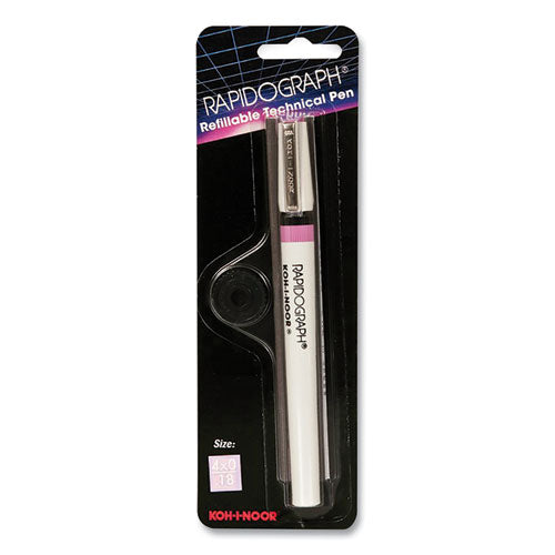 3165 Series Rapidograph Technical Drawing Fountain Pen, 4x0 0.18 mm, White/Pink Barrel-(KOH31654Z)
