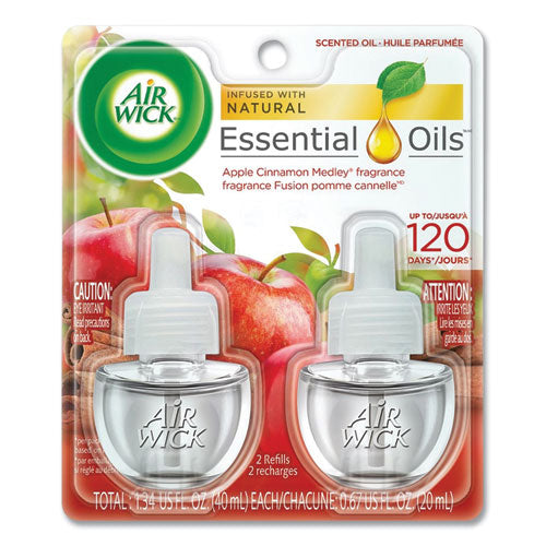 Scented Oil Refill, 0.67 oz, Apple Cinnamon Medley, 2/Pack, 6 Packs/Carton-(RAC80420CT)