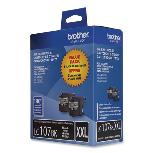 LC1072PKS Innobella Super High-Yield Ink, 1,200 Page-Yield, Black, 2/Pack-(BRTLC1072PKS)