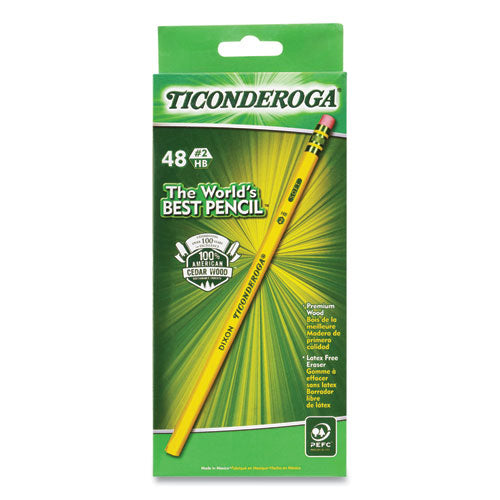 Pencils, HB (#2), Black Lead, Yellow Barrel, 48/Pack-(DIXX13922X)
