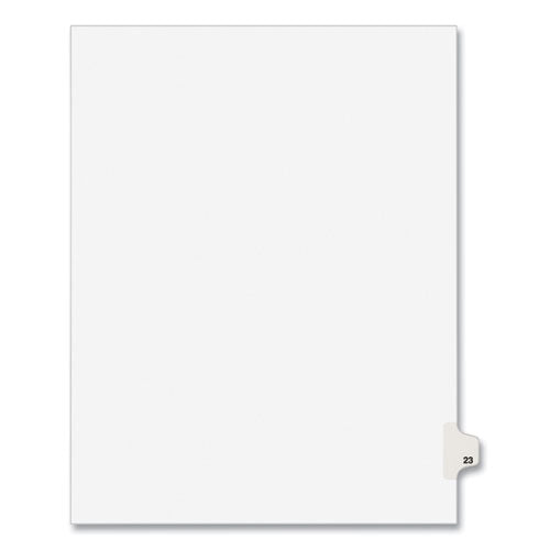 Preprinted Legal Exhibit Side Tab Index Dividers, Avery Style, 10-Tab, 23, 11 x 8.5, White, 25/Pack, (1023)-(AVE01023)