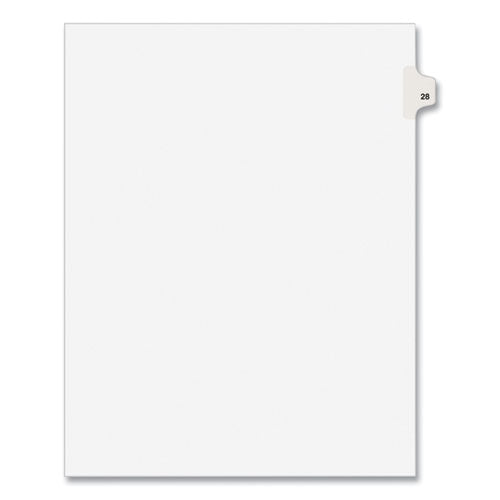 Preprinted Legal Exhibit Side Tab Index Dividers, Avery Style, 10-Tab, 28, 11 x 8.5, White, 25/Pack, (1028)-(AVE01028)