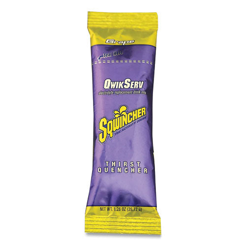 Thirst Quencher QwikServ Electrolyte Replacement Drink Mix, Grape, 1.26 oz Packet, 8/Pack-(SQW060904GR)