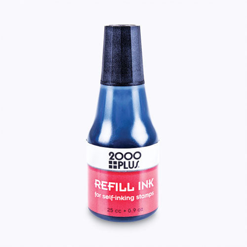 Self-Inking Refill Ink, 0.9 oz. Bottle, Black-(COS032962)