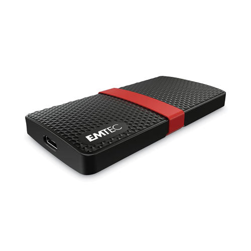 X200 Power Plus External Solid State Drive, 512 GB, USB 3.1, Black-(EMCSSD512GX200)