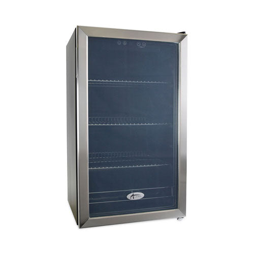 3.4 Cu. Ft. Beverage Cooler, Stainless Steel/Black-(ALERFBC34)