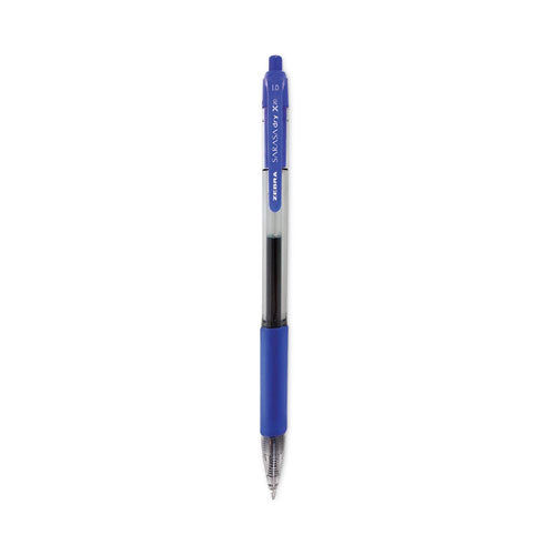 Sarasa Dry Gel X20 Gel Pen, Retractable, Bold 1 mm, Blue Ink, Translucent Blue Barrel, 12/Pack-(ZEB46620)
