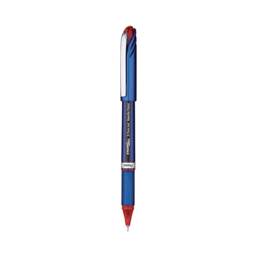 EnerGel NV Gel Pen, Stick, Fine 0.5 mm Needle Tip, Red Ink, Red Barrel, Dozen-(PENBLN25B)