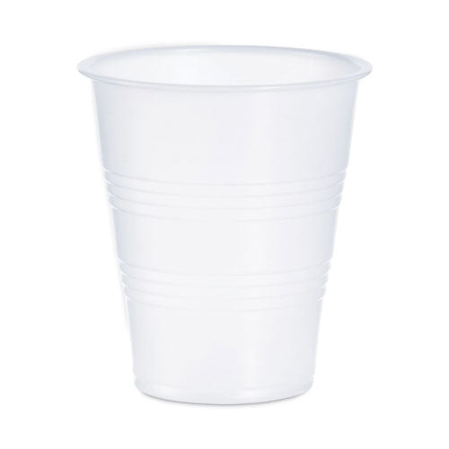 High-Impact Polystyrene Cold Cups, 7 oz, Translucent, 100 Cups/Sleeve, 25 Sleeves/Carton-(DCCY7)