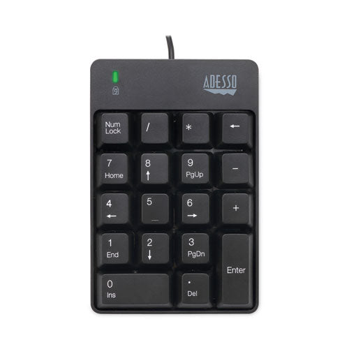 Spill-Resistant 18-Key Numeric Keypad, Black-(ADEAKB601UB)