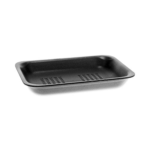 Supermarket Tray, #2, 5.88 x 8.38 x 1.21, Black, Foam, 500/Carton-(PCT51P902)