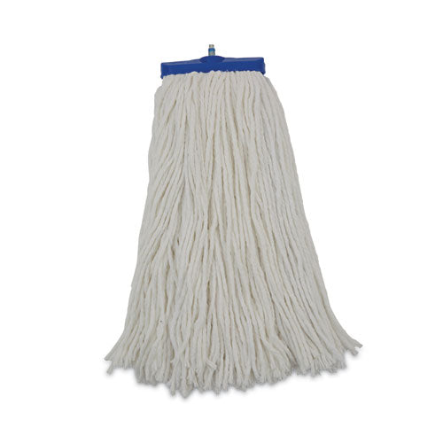 Cut-End Lie-Flat Mop Head, Rayon, 16oz, White, 12/Carton-(BWKRM32016)