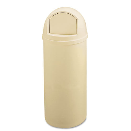 Marshal Classic Container, 25 gal, Plastic, Beige-(RCP817088BG)