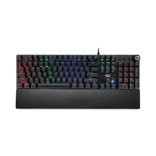 RGB Programmable Mechanical Gaming Keyboard with Detachable Magnetic Palmrest, 108 Keys, Black-(ADEAKB650EB)