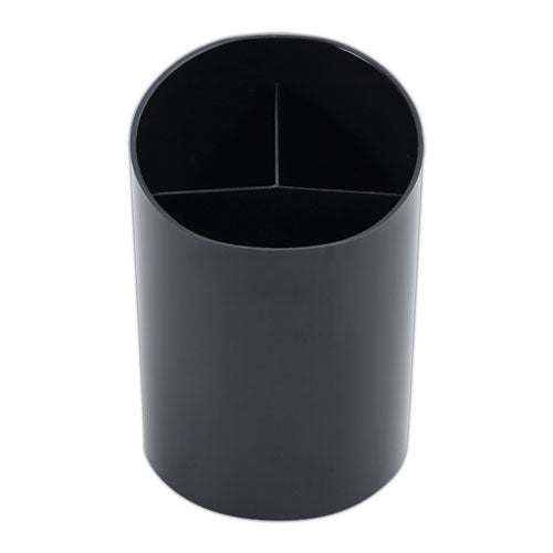 Recycled Big Pencil Cup, Plastic, 4.38" Diameter x 5.63"h, Black-(UNV08108)