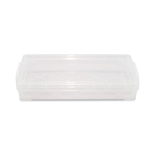 Super Stacker Pencil Box, Plastic, 8.25 x 3.75 x 1.5, Clear-(AVT40309)