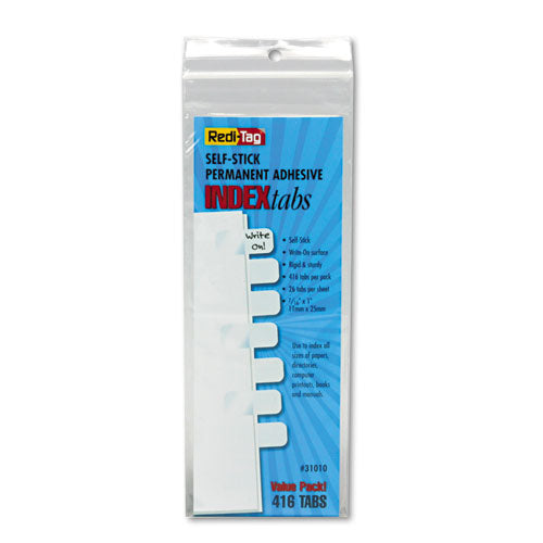 Legal Index Tabs, Customizable: Handwrite Only, 1/5-Cut, White, 1" Wide, 416/Pack-(RTG31010)