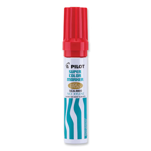 Jumbo Refillable Permanent Marker, Broad Chisel Tip, Red-(PIL45300)
