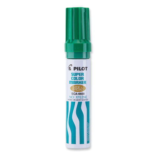 Jumbo Refillable Permanent Marker, Broad Chisel Tip, Green-(PIL45400)