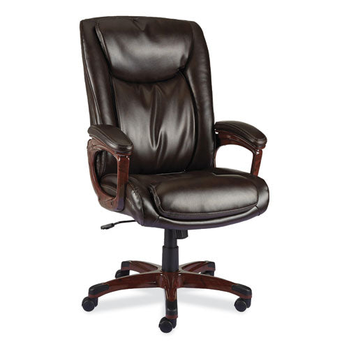 Alera Darnick Series Manager Chair, Supports Up to 275 lbs, 17.13" to 20.12" Seat Height, Brown Seat/Back, Brown Base-(ALEDN42B19)