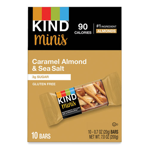Minis, Caramel Almond Nuts/Sea Salt, 0.7 oz, 10/Pack-(KND27960)
