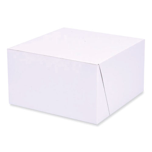 Bakery Boxes, Standard, 7 x 7 x 4, White, Paper, 250/Carton-(SCH1521)