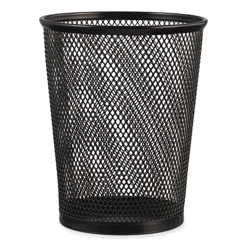 Jumbo Steel Mesh Pencil Cup, 4.38" Diameter x 5.38"h, Black-(UNV20013)