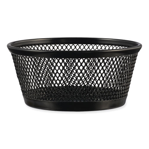 Jumbo Mesh Storage Dish, 4.38" Diameter x 2"h, Black-(UNV20014)