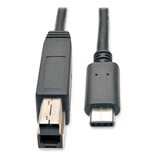 USB 3.1 Gen 1 (5 Gbps) Cable, USB Type-C (USB-C) to USB 3.0 Type-B (M/M), 3 ft, Black-(TRPU422003)