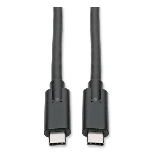 USB 3.1 Gen 1 (5 Gbps) Cable, USB Type-C (USB-C) to USB Type-C (M/M), 5 A, 6 ft, Black-(TRPU4200065A)