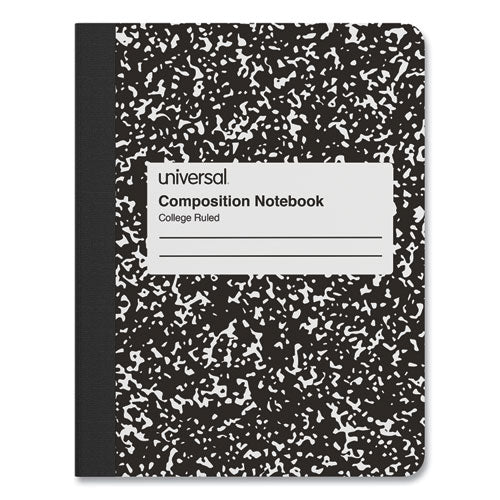 Composition Book, Medium/College Rule, Black Marble Cover, (100) 9.75 x 7.5 Sheets-(UNV20940)