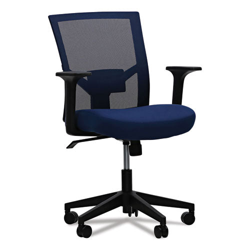 Mesh Back Fabric Task Chair, Supports Up to 275 lb, 17.32" to 21.1" Seat Height, Navy Seat, Navy Back-(ALEWS42B27)