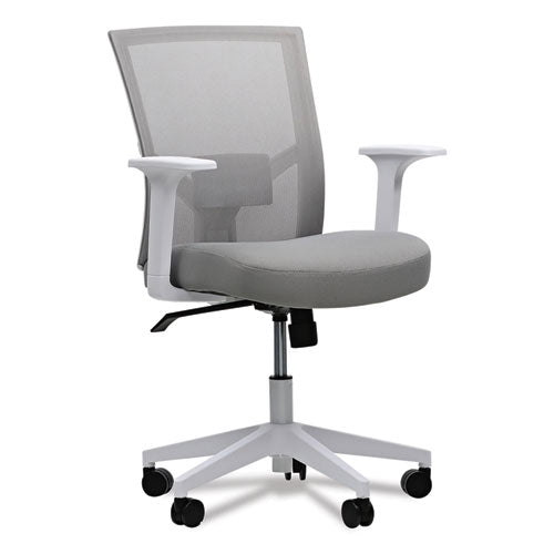Mesh Back Fabric Task Chair, Supports Up to 275 lb, 17.32" to 21.1" Seat Height, Gray Seat, Gray Back-(ALEWS42B47)
