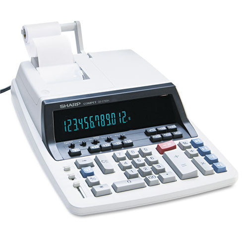 QS-2760H Two-Color Ribbon Printing Calculator, Black/Red Print, 4.8 Lines/Sec-(SHRQS2760H)
