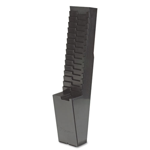 Time Card Rack, 25 Pockets, Plastic, Black-(ACP810118000)