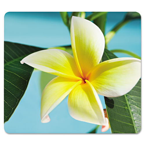 Recycled Mouse Pad, 9 x 8, Yellow Flowers Design-(FEL5913801)