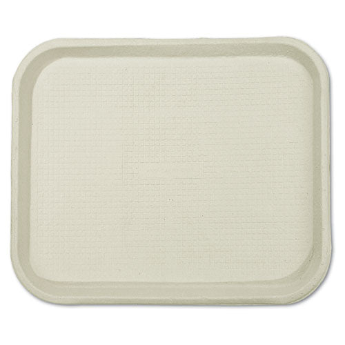 Savaday Molded Fiber Food Trays, 1-Compartment, 9 x 12 x 1, White, Paper, 250/Carton-(HUH20802)