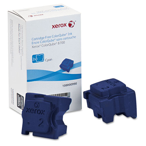 108R00990 Solid Ink Stick, 4,200 Page-Yield, Cyan, 2/Box-(XER108R00990)