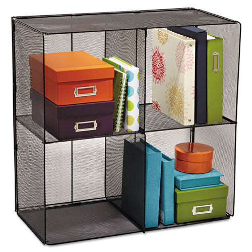 Onyx Mesh Cube, 28.5w x 14.5d x 28.5h, Black-(SAF2172BL)